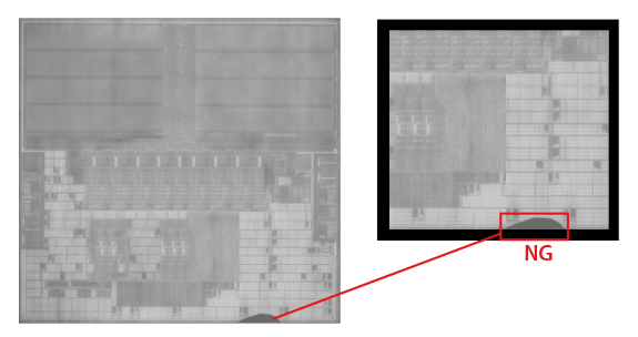 Wafer cutting inspection case
