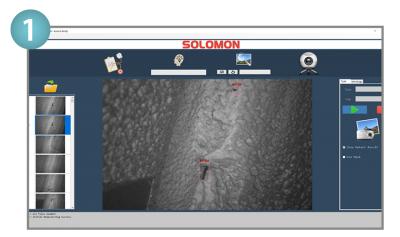 screenshot of user interface showing SolMotion's AI deep learning tool 