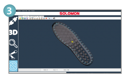screenshot of user interface showing SolMotion's robotic path planning auto-generation feature