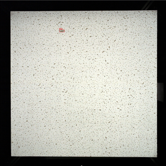 Defect detection case of embossed gypsum board