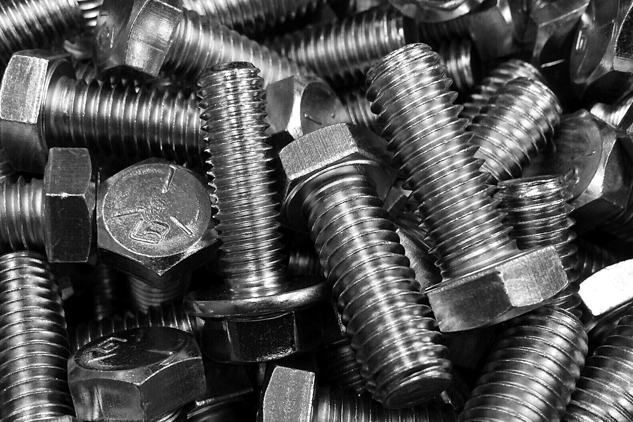 pile of shiny metal bolts