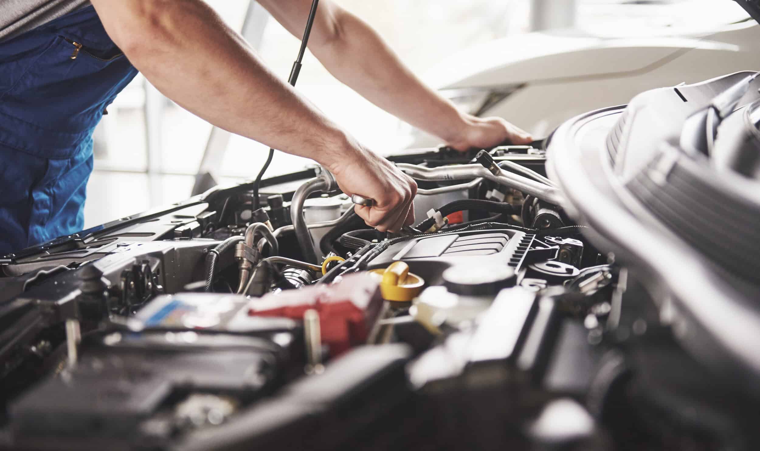 Car engine serial number inspection