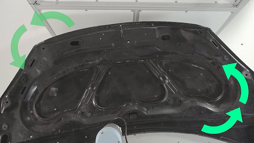 Car hood inspection using robotic AI vision Car hood inspection using robotic AI vision