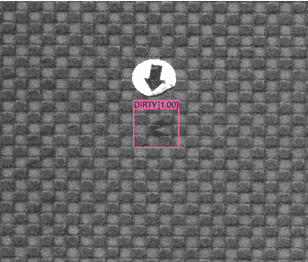 stain detected Stain defects detected on carbon fiber fabric