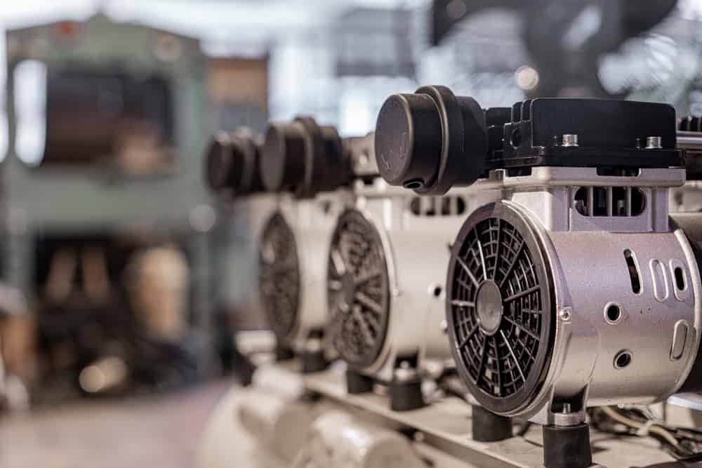 Air Compressor Machine close up of an air compressor machine inside a factory