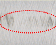 Stained yarn defect detected