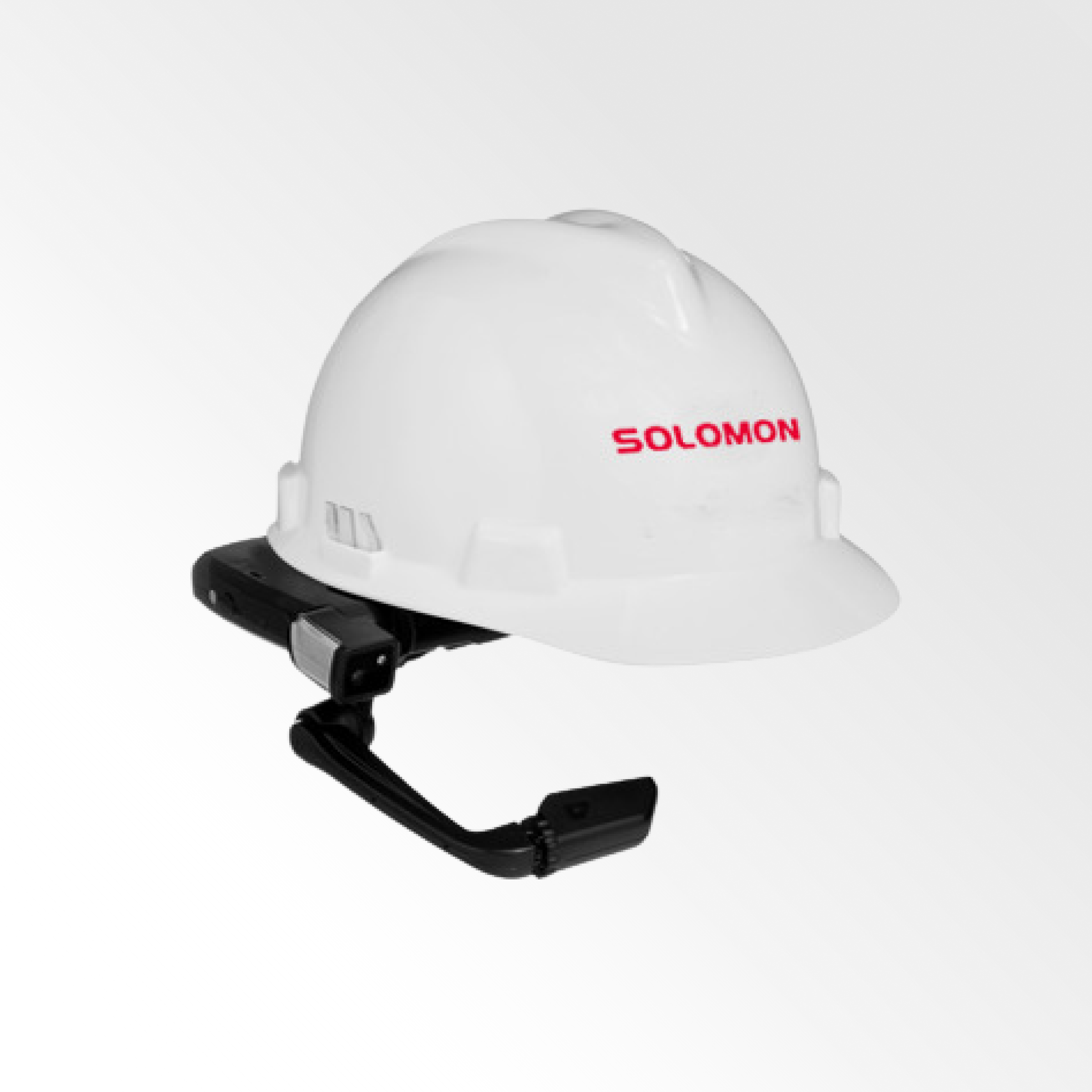 Solomon META-aivi AI-powered AR platform integrated white hardhat and RealWear 2D AR glasses