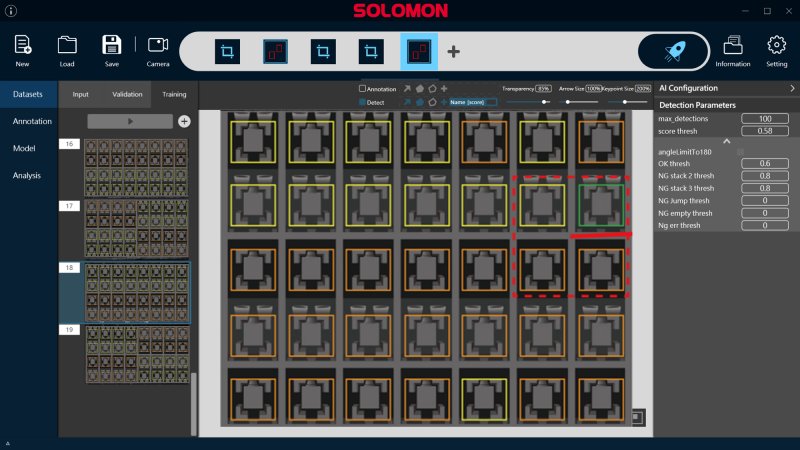 Detecting missing or incorrectly placed chips in trays
