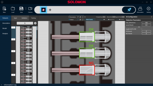 AI inspection of safety syringes
