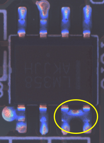 IC PIN corner defect detection case
Overflowing Solder Balls