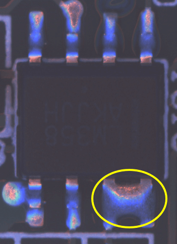 IC PIN corner defect detection case
Overflowing Solder Balls