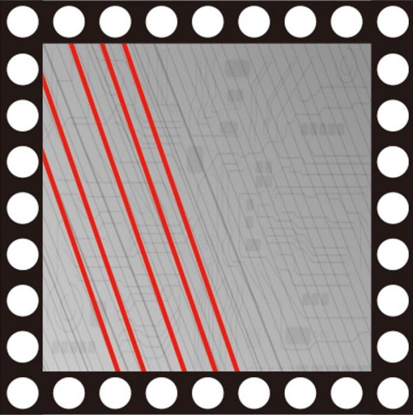SolVision AI vision system applies segmentation masks to identify and highlight wafer surface defects during CMP quality inspection.
