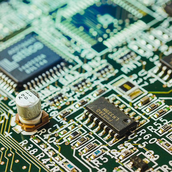 a close up of a computer circuit board